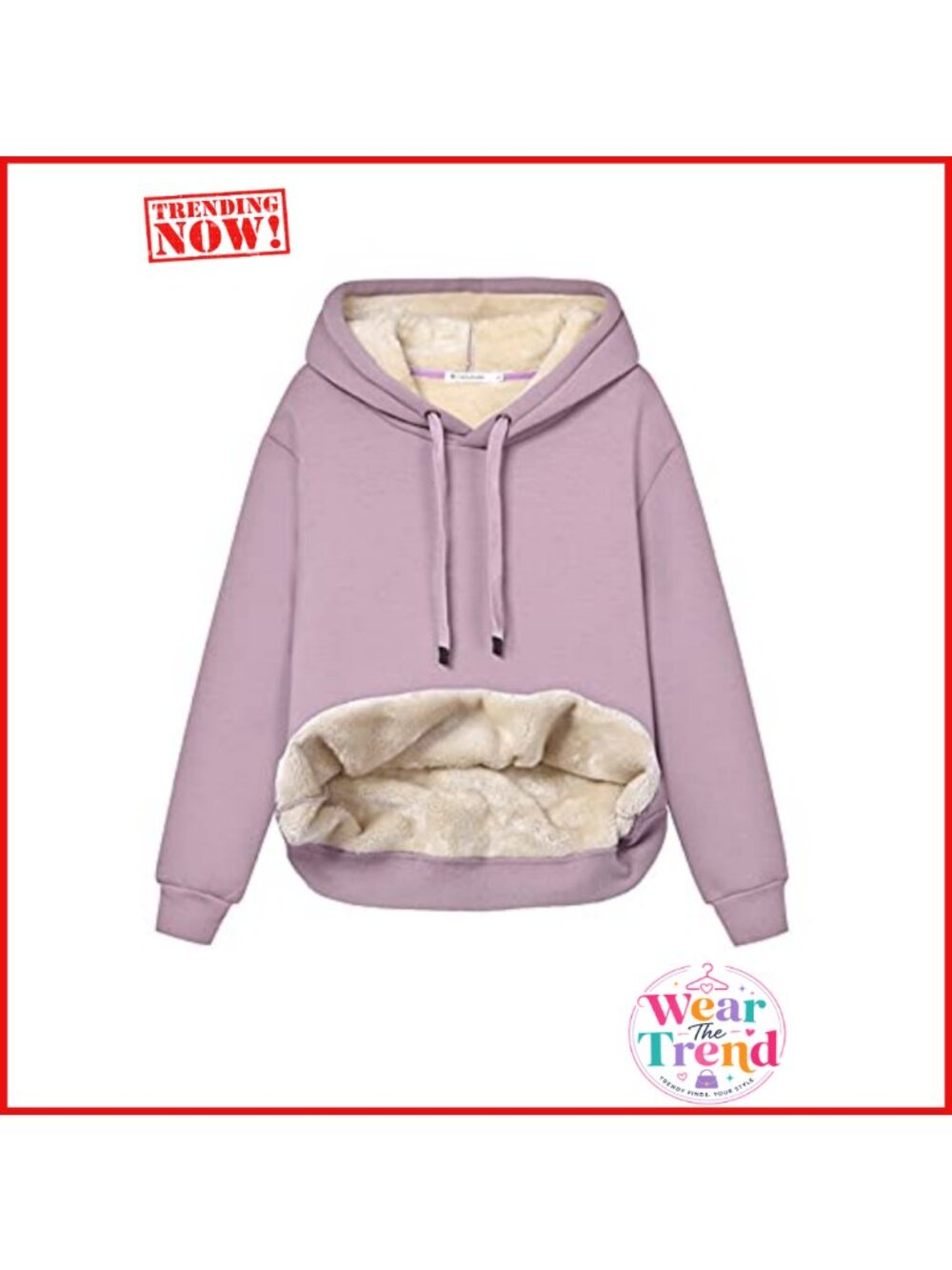 Women's Fleece Sherpa Lined Hooded Sweatshirt Thick Pullover with Pockets